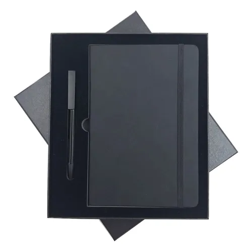 Kit Bloco de Anotações, Caneta e Caixa-A5-5M+YJ2003+A5BOX