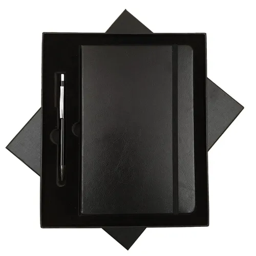 Kit Bloco de Anotações A5-5 + caneta + caixa-A5-5+A307B+A5BOX
