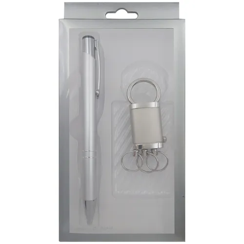 Kit Caneta E Chaveiro Em Metal-9997B+B005587+PVC2IN1