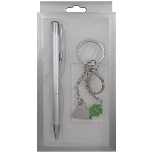 Kit Caneta E Chaveiro Em Metal-9997B+NS0585+PVC2IN1
