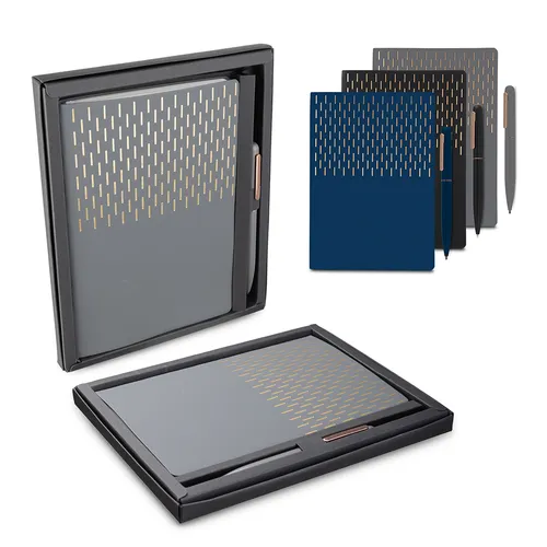 Kit Escritório A5 Capa em PU e Caneta Metalica-CAD450