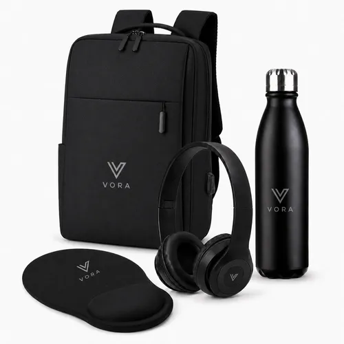 Kit Home Office Personalizado com Mochila, Fone Bluetooth, Garrafa e Mouse Pad-KIT- BV006
