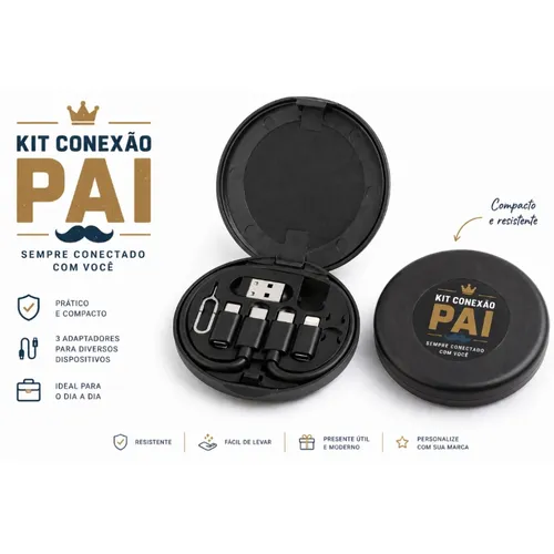 Kit Multi Conexão Personalizado para Brindes Corporativos-15439