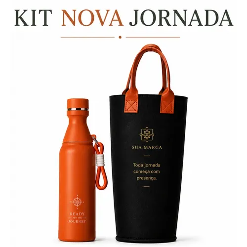 Kit boas vindas com garrafa personalizada-KIT 160