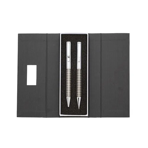 Conjunto Caneta e Lapiseira Metal-ER201PAR-BCO-CIN