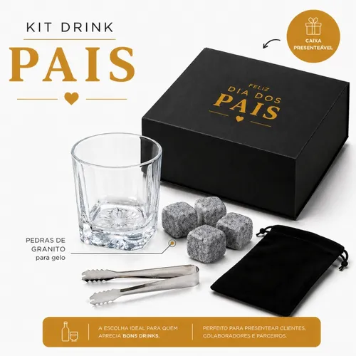 Kit Drink com Gelo de Granito Personalizado-KWS