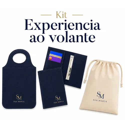 Kit porta documento e lixocar personalizados-Kit469