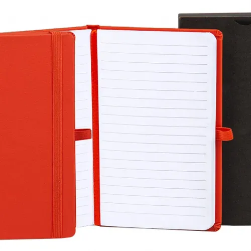 CADERNETA C/ PAUTA LARANJA - 9,5X15,5 CM-LE-31067-NA