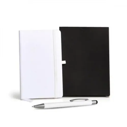 CADERNETA P/ ANOTAÇÕES COM CANETA - BRANCA-LE-31870