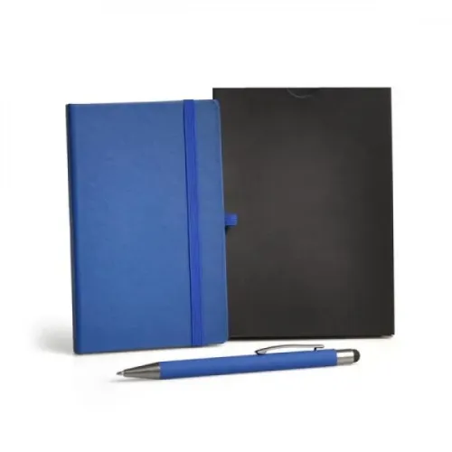 CADERNETA P/ ANOTAÇÕES COM CANETA - AZUL-LE-31873