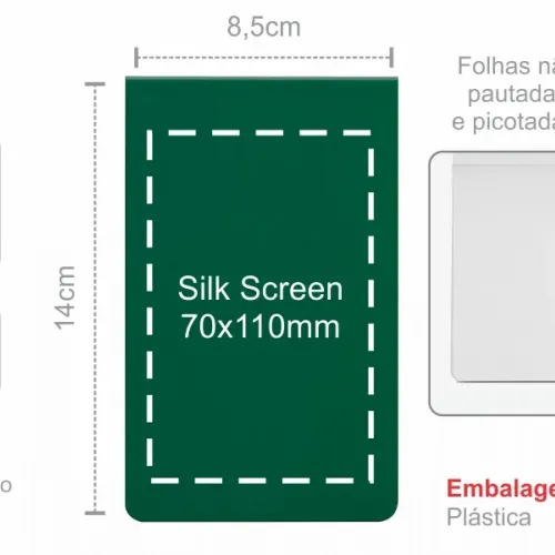 BLOCO PARA ANOTAÇÕES SIMPLES - VERDE - 100 FLS-LE-32005