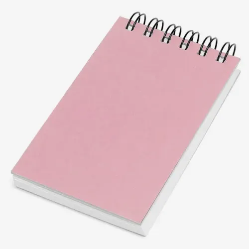 BLOCO PARA ANOTAÇÕES COM WIRE-O E PAUTA - ROSA-LE-32309-NA