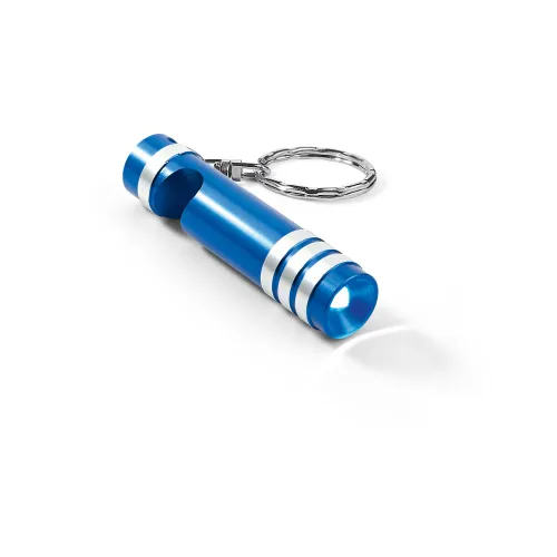 LEIF. Chaveiro em metal com lanterna LED AZUL ROYAL-93154-AZR LEIF. Chaveiro em metal com lanterna LED AZUL ROYAL-93154-AZR