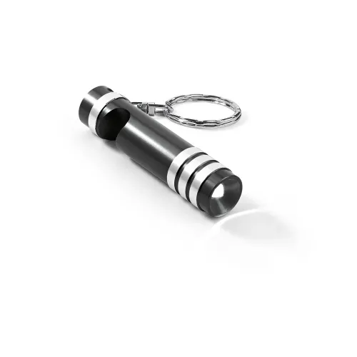 LEIF. Chaveiro em metal com lanterna LED PRETO-93154-PRE LEIF. Chaveiro em metal com lanterna LED PRETO-93154-PRE