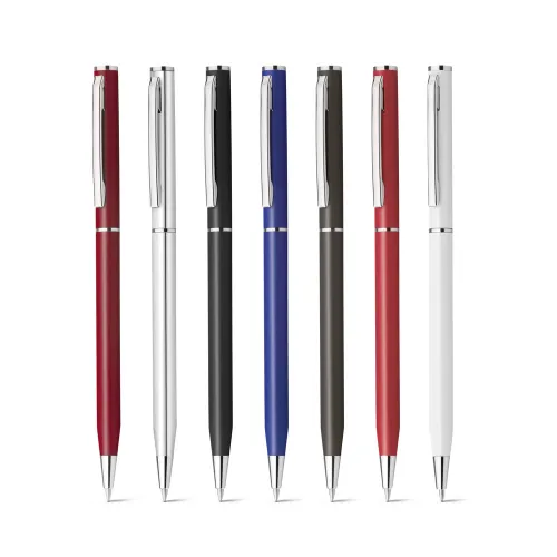 LESLEY METALLIC. Esferográfica em alumínio e escrita em azul-81185