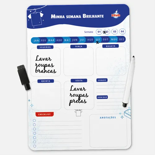 Lousa magnética Memo Board 10 x 15 cm-LN208RZ006