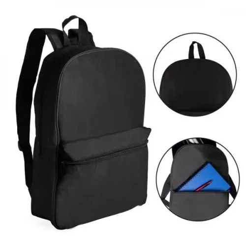 MOCHILA EM POLYESTER 600D - 12L - PRETA-MA-00571