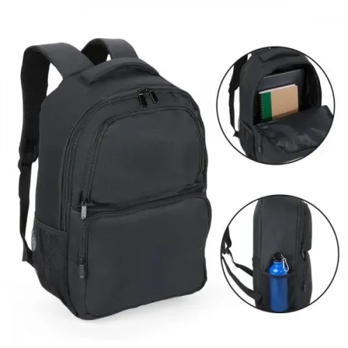 MOCHILA EM POLYESTER 600D - 28L - PRETA-MA-02011