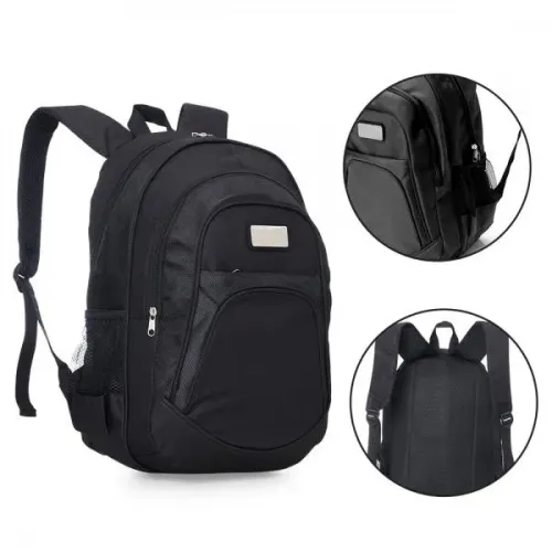 MOCHILA PRETA EM POLYESTER 1680D / 600D-MA-02301