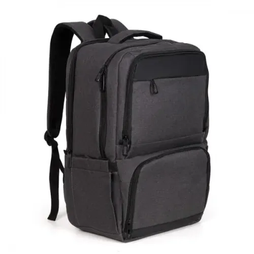 MOCHILA COM BOLSO TÉRMICO EM RPET - CINZA ESCURO - 24L-MA-02912