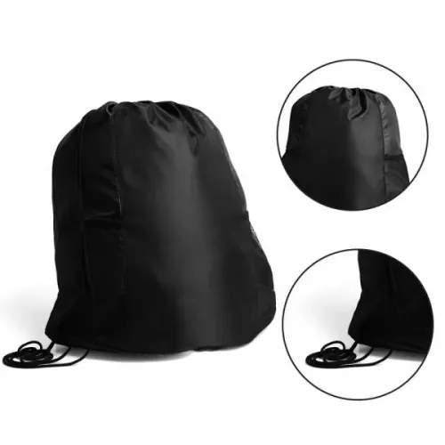 MOCHILA SACOLA PRETA EM NYLON - 20L-MA-03441
