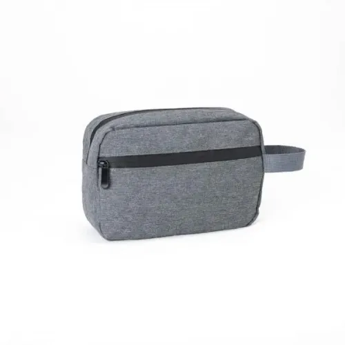 NECESSAIRE EM POLIESTER 300D - MELANGE CINZA-MA-09132