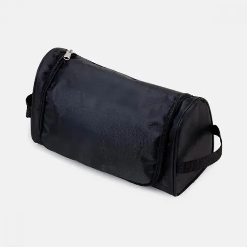 NECESSAIRE PRETA EM MICROFIBRA COM GANCHO-MA-09811