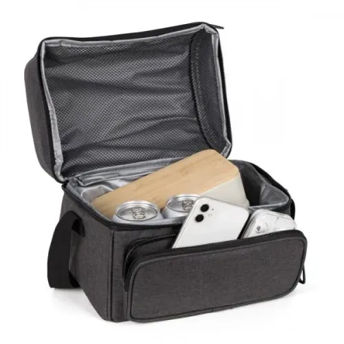 BOLSA TÉRMICA EM RPET - CINZA ESCURO - 10L-MA-15252