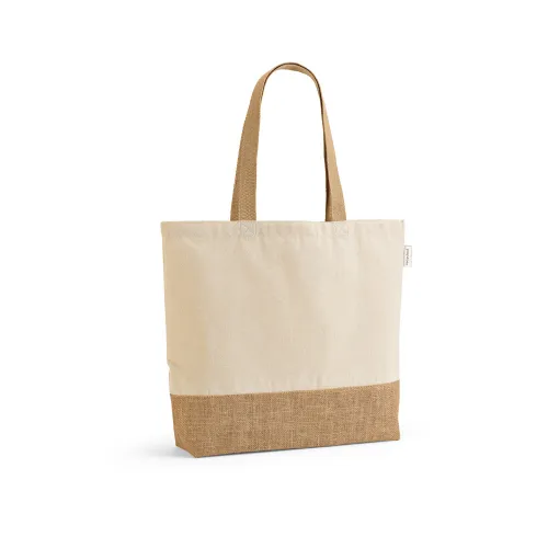 MALDIVAS CASUAL. Sacola em 70% algodão reciclado e 30% poliéster reciclado (220 g/m²) com base em juta-92343