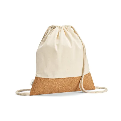 MANAUS BPACK. Sacola tipo mochila em 70% algodão reciclado e 30% poliéster reciclado (180g/m²) com base em cortiça-92340
