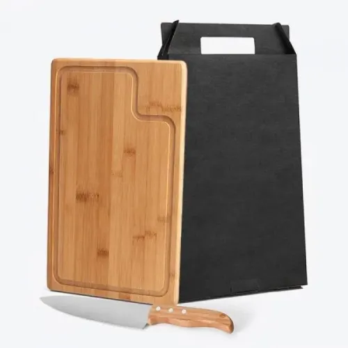 CONJ. PARA CHURRASCO EM BAMBU / MADEIRA / INOX - 2 PÇS-MB-04083