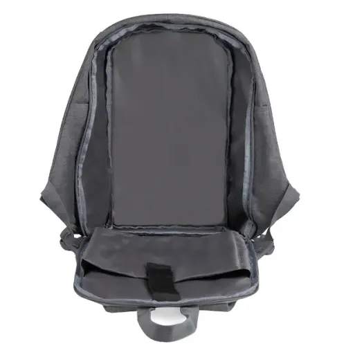 MOCHILA ANTIFURTO EM POLIESTER 300D - 14L - MELANGE CINZA --MA-01512-NA