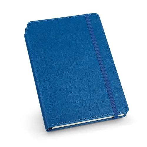 MORIAH. Caderno A5 em c.sintético com folhas pautadas AZUL-93799-AZU