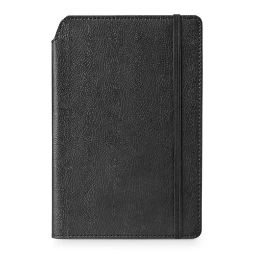 MORIAH. Caderno A5 em c.sintético com folhas pautadas PRETO-93799-PRE MORIAH. Caderno A5 em c.sintético com folhas pautadas PRETO-93799-PRE