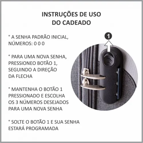 Mala viagem média em Plástico ABS-MV610P
