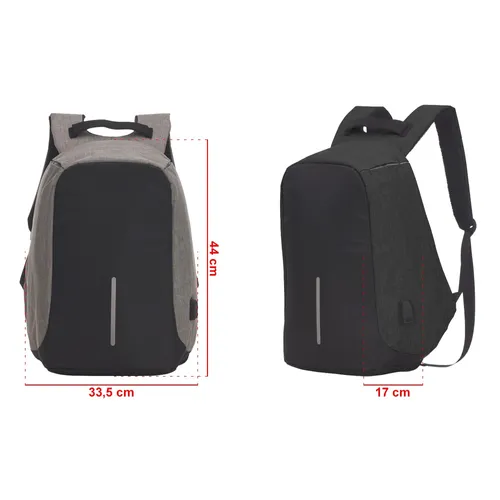 Mochila Poliéster Anti-Furto USB-14290