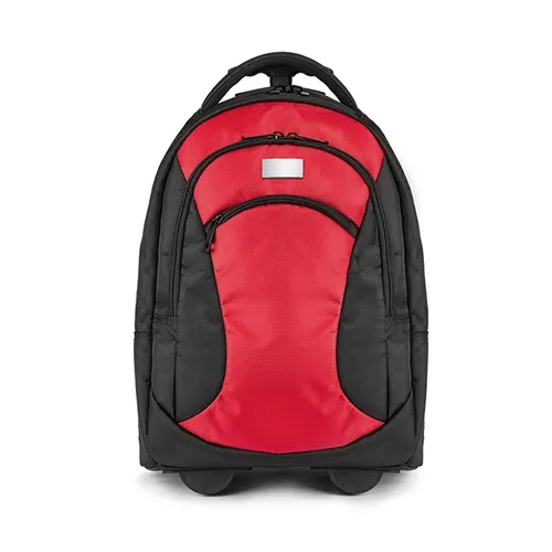 Mochila em Poliéster com Rodas VERMELHO-BG009-VM