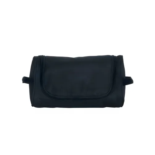 NECESSAIRE PRETA EM MICROFIBRA COM GANCHO-MA-09811