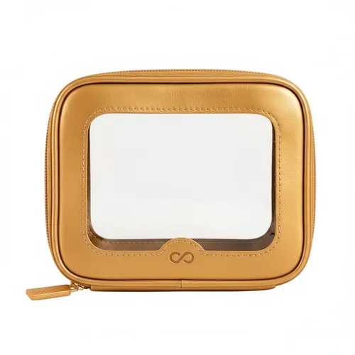 Necessaire Premium Transparente em Couro Sintético – Design Moderno-NES-12522