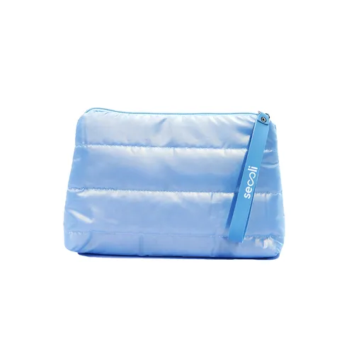 Nécessaire base larga com matelassê e zíper superior-NES-9449