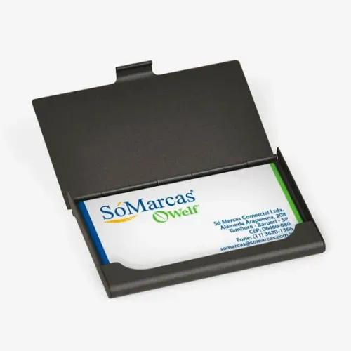 PORTA-CARTÃO EM ALUMÍNIO ÔNIX-PC-00038