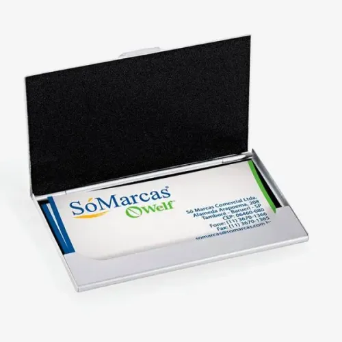 PORTA-CARTÃO EM ALUMÍNIO COM EMBALAGEM-PC-00040