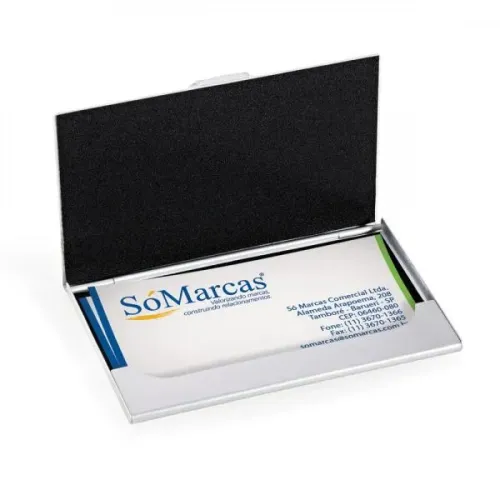 PORTA CARTÃO EM ALUMÍNIO PARA 10 CARTÕES-TOP-BI548