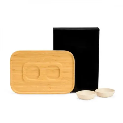 CONJ. PARA PETISCO EM BAMBU / FIBRA DE BAMBU - 3 PÇS-PD-00643