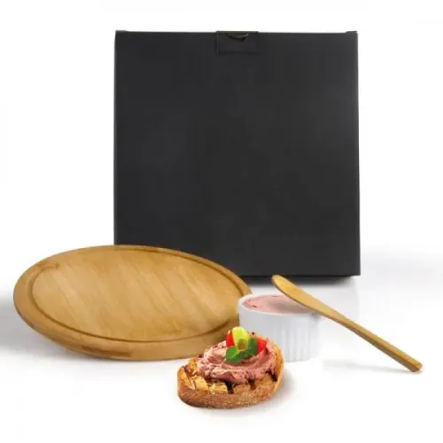 CONJ. PARA PETISCOS EM BAMBU - 3 PÇS-PD-15303