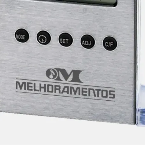 PORTA-CANETAS COM RELÓGIO EM ACRÍLICO POLIPROPILENO --RM-00590-NA