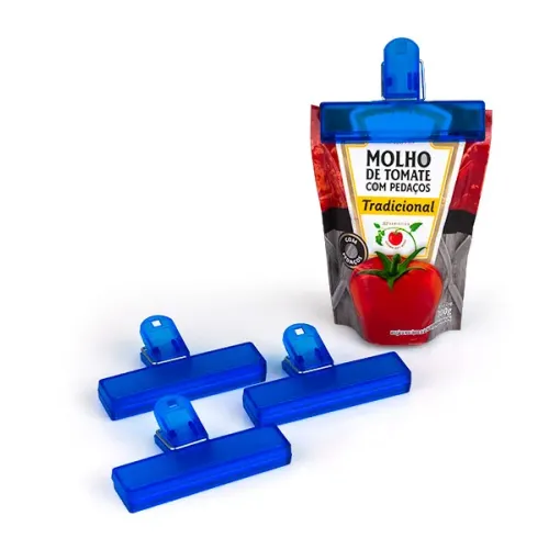 PRENDEDORES DE EMBALAGEM EM POLIESTIRENO - AZUL - 4 PÇS - NÃO ACOMPANHA MOLHO-PE-04103