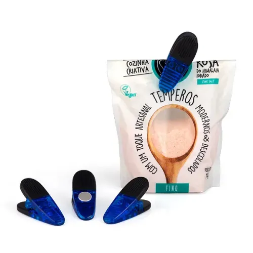 PRENDEDORES DE RECADOS/EMBALAGEM EM POLIESTIRENO COM IMÃ - AZUL - 4 PÇS - NÃO ACOMPANHA TEMPERO-PE-04203