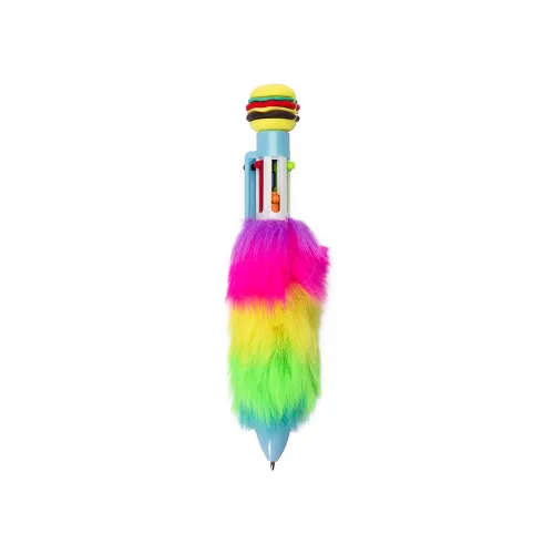 Caneta Plástica Pelúcia Multicolor-P@08353-COL
