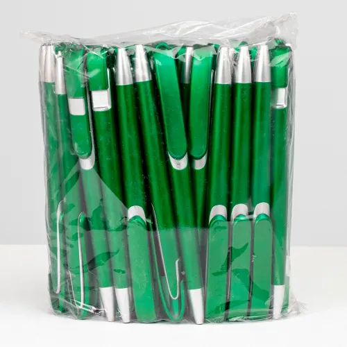 Pacote com Caneta Plástica-P@12505-VD